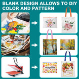 MAFYE 30 Pack Sublimation Blanks Tote bags, Reusable Grocery Bags DIY Heat Transfer Canvas Tote Bags Cosmetic Makeup Bags Shopping Bags with Customized Color for DIY, Advertising, Christmas Craft MAFYE