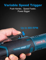 S-LONG Cordless Ratchet Wrench Set, 3/8" 400 RPM 12V Power Electric Ratchet Driver with 12 Sockets, Two 2000mAh Lithium-Ion Batteries and 60-Min Fast Charge S-LONG