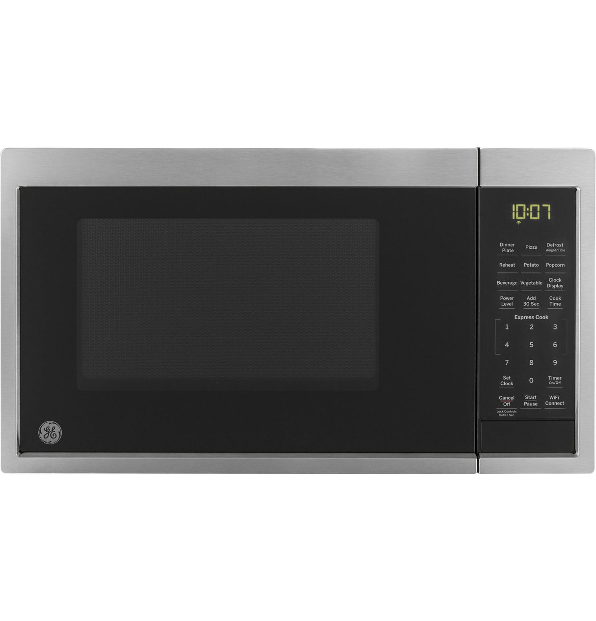 GE Smart Countertop Microwave Oven | Complete with Scan-to-Cook Technology and Wifi-Connectivity | 0.9 Cubic Feet Capacity, 900 Watts | Home & Kitchen Essentials | Stainless Steel GE