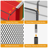 MaxGear Hanging File Organizer, Letter Size Filing Box, Metal Mesh Black Desk File Folder Storage for Office, Home, School, 2 Pack MaxGear