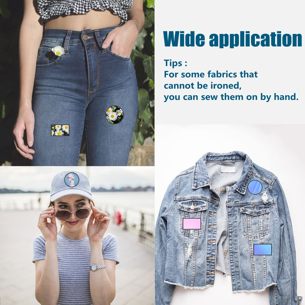 15 Pieces Blank Sublimation Patches Fabric Iron-on Patch Repair Patches Decorative Patches for DIY Crafts, Hats Clothes Uniforms Shoes Bags Backpacks (Rectangle) BOYIVI