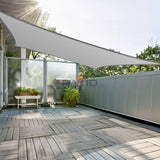 Patio Paradise 10' x 15' Sun Shade Sail Waterproof Gray Rectangle Shade Canopy UV Block Tarp Cloth Outdoor Patio Cover for Garden Backyard Deck Awning Patio