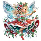 Diamond Art Painting Kit for Adults, 5D Special Shape Diamond Art Kits for Beginners, Crystal Rhinestones Diamond Painting for Home Wall Christmas Decoration Gift 12×12 inch, Christmas Butterfly Fairy AiYuanzsh