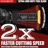 DAEMKOD 30 Pack Titanium Oscillating Tool Blades Metal Cutting, Professional Saw Blades for Soft Metal Nails Hard Material and Wood Plastic, Multi Tool Blades Kit for Oscillating Tool Accessories DAEMKOD