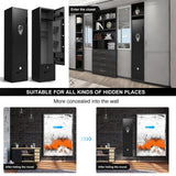 ANXINWEI Gun Safe, 5-8 Gun Cabinet with Lock Drawer, Rifle Safe with Dual Alarm and Mute Mode, Gun Safe for Rifles and Pistols with LED Light, Gun Cabinets for Rifles and Shotguns，Rifle Safes for Home ANXINWEI