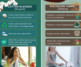 Ruvanti Cloth Napkins set of 12, 18x18 Inches Napkins Cloth Washable, Soft, Durable, Absorbent, Cotton Blend. Table Dinner Napkins Cloth for Hotel, Lunch, Restaurant, Weddings, Events, Parties - White RUVANTI