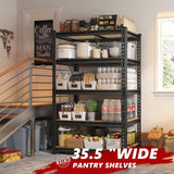 REIBII 2020LBS Storage Shelves 5 Tier Garage Shelving Heavy Duty Adjustable Garage Shelves, Utility Rack Shelf, Shelving Units for Storage Warehouse Pantry Closet, 35.5" W x 11.9" D x 72" H, 2 Pack REIBII