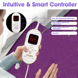 PINJAZE Natural Jade and Tourmaline Heat Far Infrared Sauna Blanket with Remote Control for Exercise Recovery Heating Detox 2-Zone Double Zipper Digital Display Portable Saunas for Home Relaxation PINJAZE