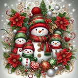 JXDXDJ Christmas Diamond Art Kits for Adults,Snowman 5D Diamond Painting Kits for Beginner,Gem Painting Round Diamond Dots,DIY Full Drill Gem Art for Adults Crafts,Home Decor 13.78x13.78 in JXDXDJ