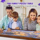 Sunix 1500 Piece Rotating Puzzle Board with 6 Drawers and Cover, 36"x26" Portable Wooden Jigsaw Puzzle Table for Adults & Kids, Premium Smooth Work Surface, Spinning Puzzle Board Birthday Gift for mom Sunix