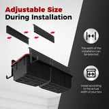 Overhead Garage Storage Rack System – Heavy-Duty Adjustable Ceiling Rails for Totes, Fits Most Storage Bins (8 Sets Hold 4 Bins Each) Sidasu