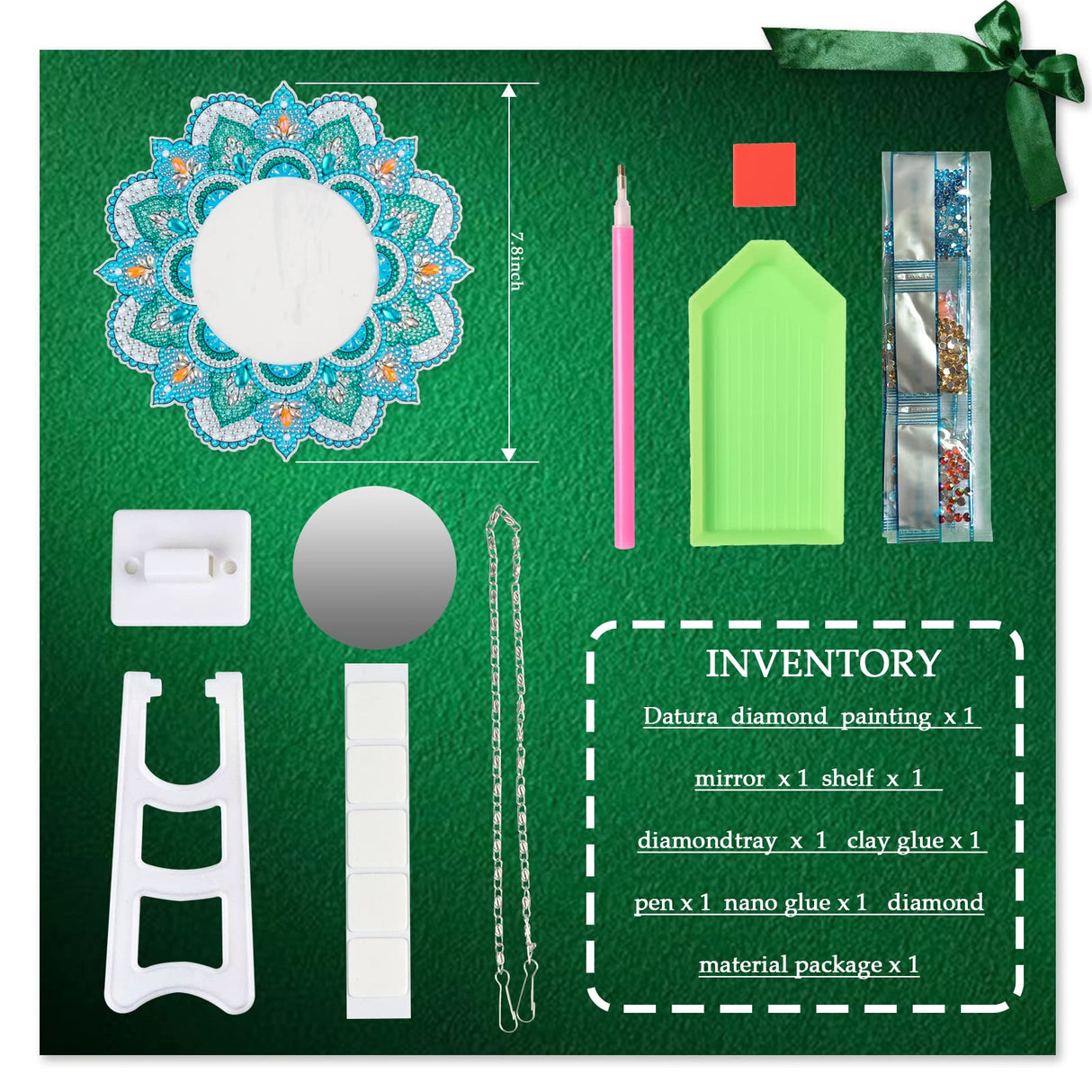 DIY Diamond Art Painting Mirror for Adults DIY Special Shaped Crystal Diamond Art Painting Kit Mirror Makeup Mirror Christmas Halloween Birthday Gifts Art Crafts Home Decor antor