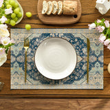 Artoid Mode Boho Bohemia Style Sliver Placemats Set of 4, 12x18 Inch Country Rustic Farmhouse Magical Fall Table Mats for Party Kitchen Dining Decoration Artoid Mode