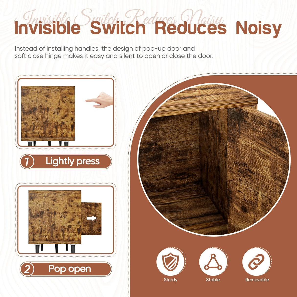 YESHOMY Modern TV Stand for 65" Television, Entertainment Center with Storage Cabinets and Open Shelves, Retro Style Media Console for Living Room, Bedroom, Office, 58 Inch, Rustic Brown YESHOMY