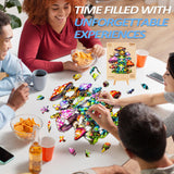 WOODBESTS Wooden Puzzle for Adults, Frog Family Puzzle (M, 190pcs, 11.4"x10.9") Beautiful Wooden Box, Wooden Jigsaw Puzzles Unique Shape, Birthday Gifts for Adults and Kids Family Game WOODBESTS