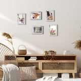 HORLIMER 4x6 Picture Frame Set of 15, Distressed White Rustic Picture Frames Display 4 by 6 Photo for Wall or Tabletop HORLIMER