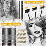 Wonwood_direct Professional Drawing Set Sketch Pencils Kit, 23 Pack Drawing Pencil, Charcoal, Graphite Pencils for Artists Beginner, Ideal for Sketching, Shading Wonwood_direct