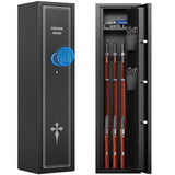 KAER 2-3 Gun Safe,Long Gun Safe for Rifles and Pistols,Rifle Safes for Home Gun Safes for Rifles,Multi-Function Gun Cabinet with Removable Gun Racks,Pistol Pockets (2-3 GUN) KAER