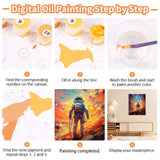 Reofrey Paint by Numbers Kit for Adults Universe- 40x50cm Canvas,Astronaut Paint by Number - Acrylic Paint Set - Relaxing DIY Art for Beginners & Experts - Home Wall Decoration Reofrey