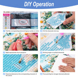 Camocin Diamond Art Kits for Adults Elephant, 5D Tulips Diamond Painting Kits for Adults Beginners, DIY Elephant Full Round Dots Drill Gem Art Kit for Gift Home Wall Decor 14 x 14 Inch Camocin