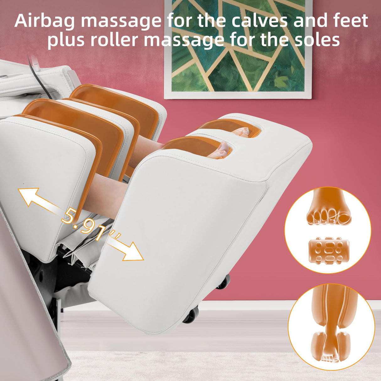 MassaMAX A305 Massage Chair Full Body, Zero Gravity, 53.15" SL-Track Shiatsu Massage Recliner Chair with Heat, AI Voice Control, Body Scan and Calfrest Extension, 15 Modes, Fully Assembled, Golden MassaMAX