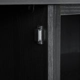 Crosley Furniture Camden Corner TV Stand for 65+ inch TVs, Entertainment Center with Storage Shelves, Black Crosley Furniture