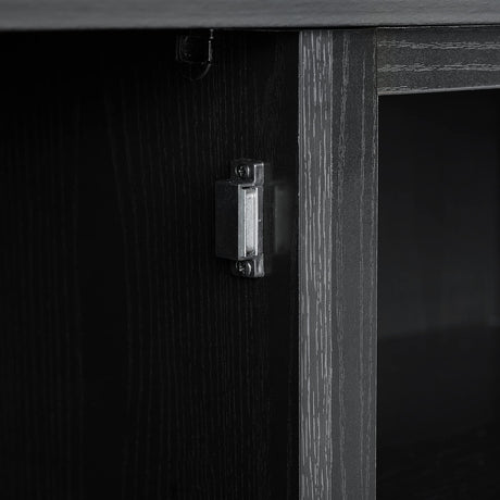 Crosley Furniture Camden Corner TV Stand for 65+ inch TVs, Entertainment Center with Storage Shelves, Black Crosley Furniture