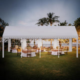 YITAHOME 13x26FT Party Tent Heavy Duty PVC Wedding Event Shelters White Upgraded Galvanized Ripple Canopy with Large Roof Removable Sidewalls & 2 Storage Bags 600D Oxford Commercial YITAHOME