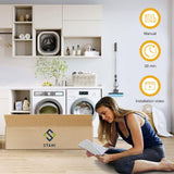 Broom Closet Storage Cabinet Metal Cleaning Tool Cabinet Janitorial Utility Cabinet Cleaning Supplies with Locking Door Broom Rack Shelf for Broom mops Garage Storage 71" Black STANI