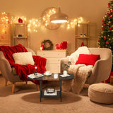 Coffee Tables for Living Room,2-Tier Small Oval Center Table Industrial Modern Style Coffee Tables with Storage Shelf and Wood Tabletop for Small Space,Home Office,Brown & Black Shinoske