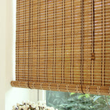 Natural Bamboo Roll-Up Blinds for Indoor and Outdoor Use - 65% Shading Rate ZMHPLKH