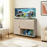 unipaws Heavy Duty Fish Tank Stand, 55-75 Gallon Aquarium Stand with Storage Cabinet, Metal Frame for Aquariums and Reptile Terrariums unipaws