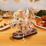 Piececool 3D Metal Puzzles for Adults, Chinese Lucky Dragon DIY Model Building Kits Challenging Brain Teaser 3D Puzzles DIY Assembling Crafts Best Gfits Home Decor Piececool