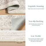 Phantoscope Hallway Runner Rug 2'x10'- Long Rug Runner Boho Washable Non-Slip Carpet for Kitchen Entryway Laundry Bedroom, Ultra-Thin Runners Vintage Distressed Accent Rug, Beige/Neutral Phantoscope