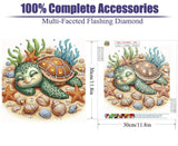 STGLCR Sea Turtle Special Shape Diamond Art Kits for Adults,5D Animal Diamond Painting Kits for Beginner,Diamond Dots Gem Art Crystal Painting Kits for Home Wall Decor Gift 12 X 12Inch STGLCR
