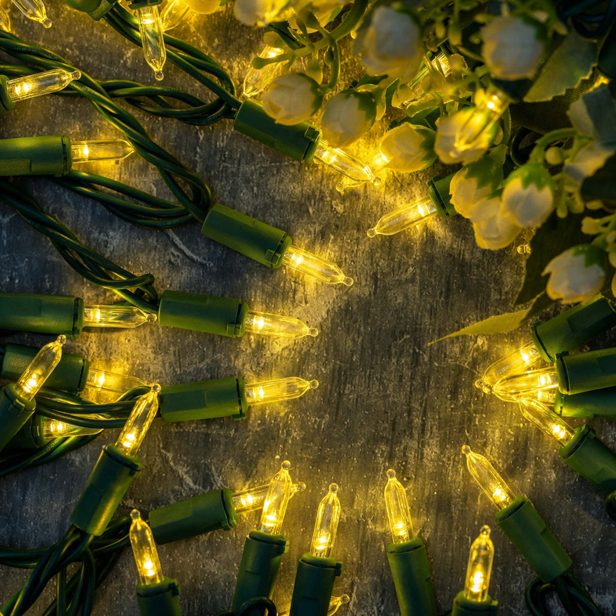 YULETIME Warm White Christmas Lights, 66 Feet 200 Count UL Certified Commercial Grade Holiday String Light Set (Warm White) YULETIME