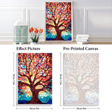 Fountor Framed Paint by Numbers Kit for Adults Beginner & Kids Ages 8-12, Tree of Life Paint by Number with Frame, Easy Acrylic Stained Glass Colorful Tree Painting by Numbers Kit on Canvas 8x12 inch Fountor