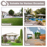 Crownland 3-Piece Wicker Patio Outdoor Bar Set, 2 Stools and 1 Glass Top Table, Bistro Set, Brown Furniture for Deck, Lawn, Backyard Crownland