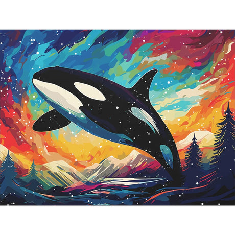 zhuoyaju Whale Diamond Painting Kits for Adults, 5D Sea Animals Whale Diamond Art Kits for Adults Beginner, DIY Full Round Drill Diamond Dots Gem Painting Kit for Home Wall Decor 12 x 16 Inch zhuoyaju