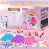 Ingbear Unicorn Terrarium Kit for Kids, Arts and Crafts for Kids Age 4-6 Sand Toys for Girls Ages 4-8 5-7 9 10 Year Old Birthday Christmas Gifts Ingbear