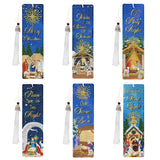 INCOK Christmas Diamond Art Bookmarks - 6 PCS The Nativity Diamond Painting Bookmarks Set DIY Christian Jesus Art Craft Religions Xmas Gift Book Lover Beginner INCOK