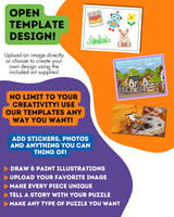 PuzzleCrafters Puzzle Making Kit for Kids - Create Your Personalized Custom Printed Puzzles from Photo's or Hand-Drawn Art - Great Gift for Creative Kids - 30, 100, 250, 500, or 1000 Jigsaw Pieces Make It At Home