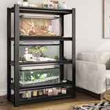 Rufokisa 40in Wide Garage Shelving Heavy Duty，2500lbs Large Loads Adjustable Garage Storage Shelves,All Metal Storage Racks and Utility Rack Shelves, 40”W x 18”D x 72”H (Black) Rufokisa