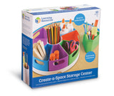 Learning Resources Create a Space Storage Center - 10 Piece set Desk Organizer for Kids, Art Organizer for Kids, Crayon Organizer, Homeschool Organizers and Storage Learning Resources