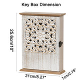 AHUONEL Key Holder for Wall Decorative Key Box Key Cabinet, Wooden Key Hooks Wall Mounted Key Hangers Rustic Key Rack with 6 Key Hooks for Home Office Entryway, Christmas Housewarming Gift AHUONEL