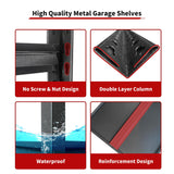 ZLBRDS 59" W Garage Shelving, 3000LBS Heavy Duty Shelving, Adjustable 5 Tier Metal Garage Storage Shelves, Storage Shelves for Industrial, Warehouse, Basement ZLBRDS