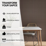 Wood Wall Panels, 2-Pack 94.5" x 12.6" Soundproof Wall Panels, Wood Slat Wall Panels for Wall Decor, Walnut AEVDOY