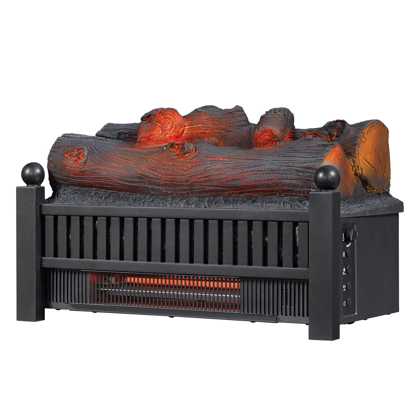 duraflame Electric Log Set 1,000 Sq Ft Heater, Faux Logs Insert with Infrared Flames for Existing Fireplaces, Remote Control Included