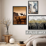 A PLUS MAX 20x27 Frame, Black Engineered Wood Picture Frame for 20 x 27 Inch Puzzle Poster Photo, Light Weight 20 by 27 Poster Frame with Wood-grain for Wall - 1 Pack/Black/20 x27 A PLUS MAX