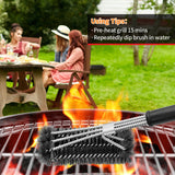 NEXCOVER Grill Brush for Outdoor Grill 18” BBQ Grill Cleaning Brush Stainless Steel Grill Cleaner Barbecue Grilling Accessories for Gas Charbroil Porcelain Grates NEXCOVER